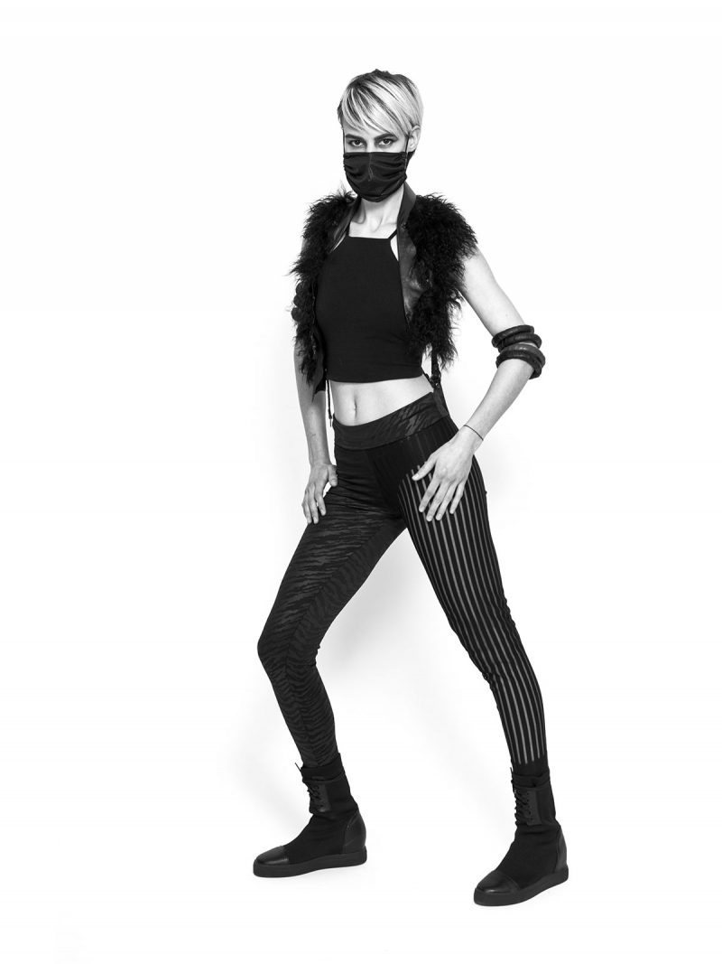product image Nura-Leather-Harness-Furry-Vest-3