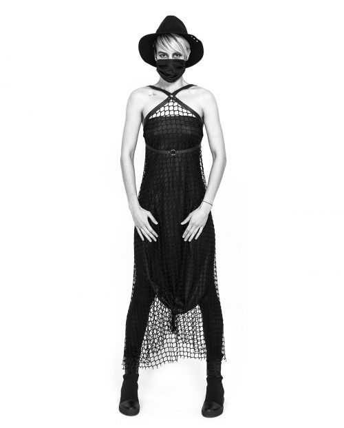 product image Stargate-Leather Harness Mesh Dress